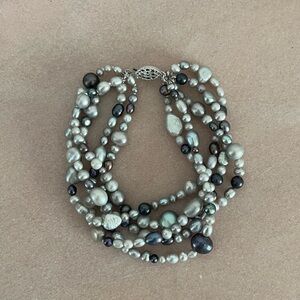 Elegant Multi-Strand Pearl Bracelet
